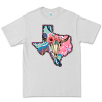 Dove Grey Texas Boho Bull Skull Premium Tee - Bettercallsaul