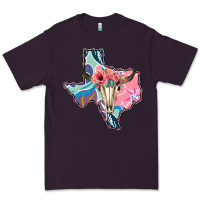 Plum Texas Boho Bull Skull Premium Tee - Bettercallsaul