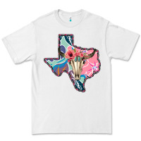 White Texas Boho Bull Skull Premium Tee - Bettercallsaul