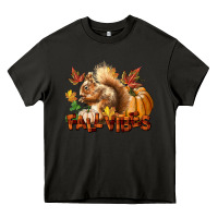 Asphalt Fall Vibes Squirrel Heavy Core Tee - LillyAllenDesigns