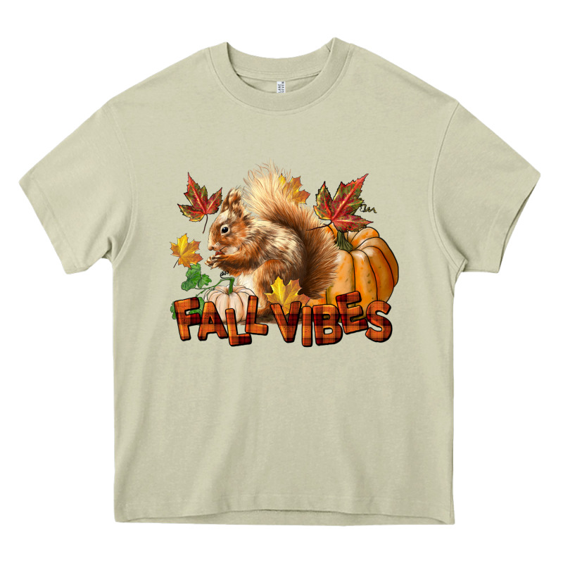 Fall Vibes Squirrel Heavy Core Tee by LillyAllenDesigns | Teevron