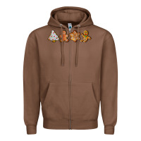 Chestnut christmas cookies Zipper Hoodie - LillyAllenDesigns