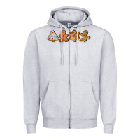 Heather Grey christmas cookies Zipper Hoodie - LillyAllenDesigns