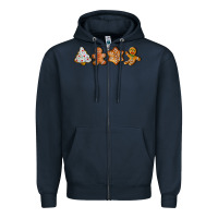 Navy christmas cookies Zipper Hoodie - LillyAllenDesigns