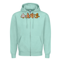 Seafoam christmas cookies Zipper Hoodie - LillyAllenDesigns