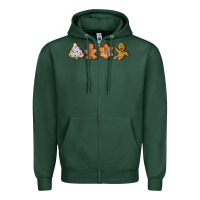 Sports Green christmas cookies Zipper Hoodie - LillyAllenDesigns