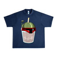 Navy bubble fett boba tea funny sci fi pun pearl milk tea gift t shirt Urban Heavy Tee - minhPixels
