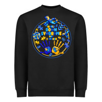 Black World Down Syndrome Day Heavyweight Sweatshirt - CowhideDigitalArt