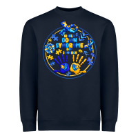 Navy World Down Syndrome Day Heavyweight Sweatshirt - CowhideDigitalArt