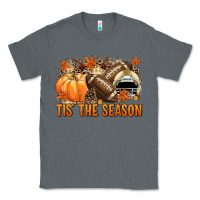 Charcoal Heather Tis' the season Football and light yellow helmet Classic Tee - NancyCooperArtShop