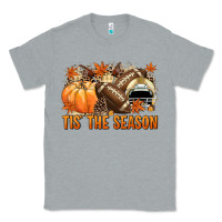 Heather Grey Tis' the season Football and light yellow helmet Classic Tee - NancyCooperArtShop