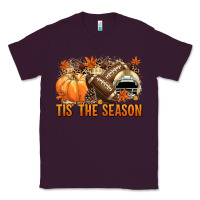 Plum Tis' the season Football and light yellow helmet Classic Tee - NancyCooperArtShop