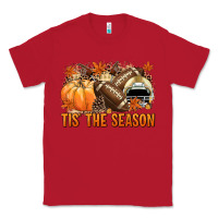 Red Tis' the season Football and light yellow helmet Classic Tee - NancyCooperArtShop
