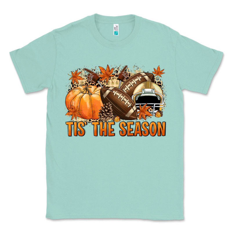 Tis' The Season Football And Light Yellow Helmet Classic Tee by NancyCooperArtShop | Teevron