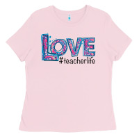 Bubblegum Pink love teacher life Ladies Tee - Bettercallsaul