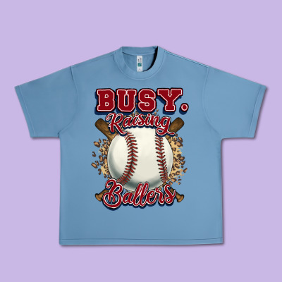 Busy Raising Ballers Urban Heavy Tee Designed By Howdyjamesfarm