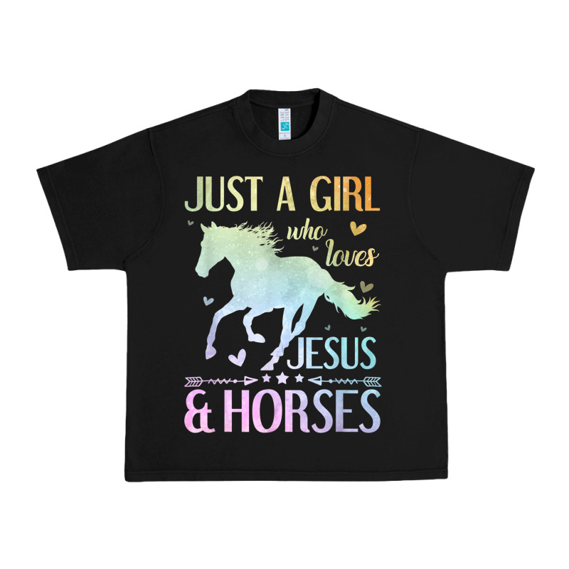 Jesus And Horses, Horse Gifts For Girls, Women Urban Heavy Tee by minhPixels | Teevron