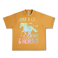 Peanut Butter Jesus And Horses, Horse Gifts For Girls, Women Urban Heavy Tee - minhPixels