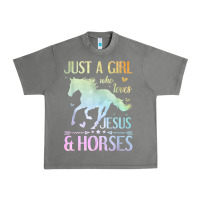 Tornado Jesus And Horses, Horse Gifts For Girls, Women Urban Heavy Tee - minhPixels