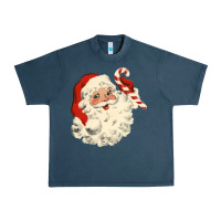 Midnight Navy santa vintage face Urban Heavy Tee - minhPixels