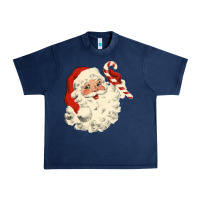 Navy santa vintage face Urban Heavy Tee - minhPixels