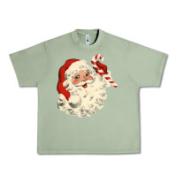 Oil Green santa vintage face Urban Heavy Tee - minhPixels