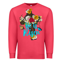Cardinal he is rısen with cross and butterfly Premium Sweatshirt - Artiststas