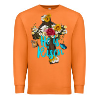 Carrot he is rısen with cross and butterfly Premium Sweatshirt - Artiststas
