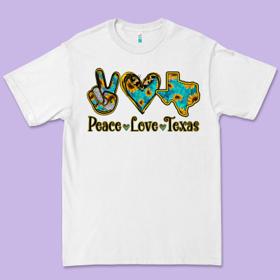Peace Love Texas Premium Tee Designed By Bettercallsaul