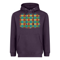 Plum autism awareness background Heavyweight Hoodie - Artiststas