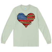 Matcha american leopard brushstroke heart Long Sleeve Tee - Jasminsmagicworld