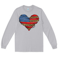 Moon Dust american leopard brushstroke heart Long Sleeve Tee - Jasminsmagicworld
