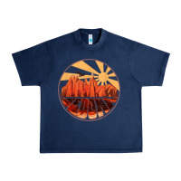 Navy Retro Vintage Sedona Arizona Hiking Sunset Dawn Gift Urban Heavy Tee - minhPixels