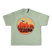 Oil Green Retro Vintage Sedona Arizona Hiking Sunset Dawn Gift Urban Heavy Tee - minhPixels