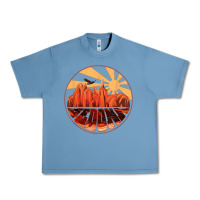 Pebble Blue Retro Vintage Sedona Arizona Hiking Sunset Dawn Gift Urban Heavy Tee - minhPixels