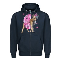 Navy Baby Hyena With Tutu Zipper Hoodie - LillyAllenDesigns