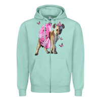 Seafoam Baby Hyena With Tutu Zipper Hoodie - LillyAllenDesigns