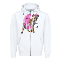 White Baby Hyena With Tutu Zipper Hoodie - LillyAllenDesigns