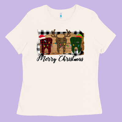 Merry Christmas Teeth Ladies Tee Designed By Bettercallsaul