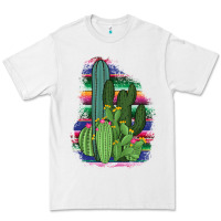 White Western Serape Cactus Premium Tee - Bettercallsaul