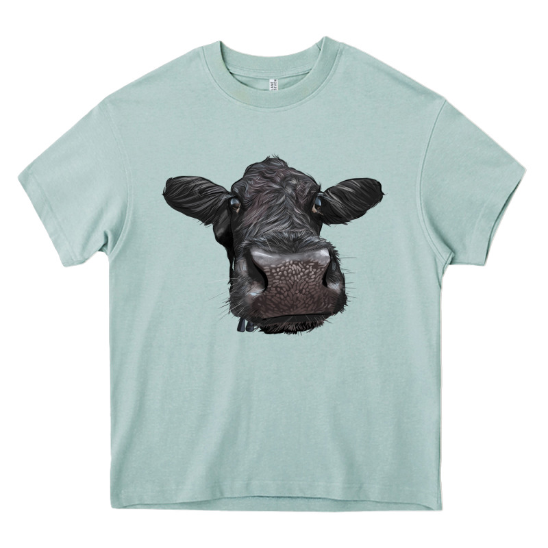 Black Angus Heifer Heavy Core Tee by LillyAllenDesigns | Teevron