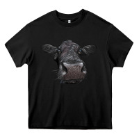 Black Black Angus Heifer Heavy Core Tee - LillyAllenDesigns