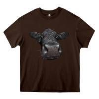 Chocolate Brown Black Angus Heifer Heavy Core Tee - LillyAllenDesigns