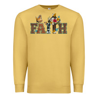 Antique Gold faith cross and butterfly with sunflower leopard and roses Premium Sweatshirt - Artiststas