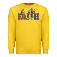 Lemon faith cross and butterfly with sunflower leopard and roses Premium Sweatshirt - Artiststas