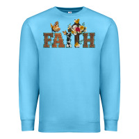 Ocean Blue faith cross and butterfly with sunflower leopard and roses Premium Sweatshirt - Artiststas