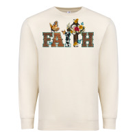 Sandshell faith cross and butterfly with sunflower leopard and roses Premium Sweatshirt - Artiststas