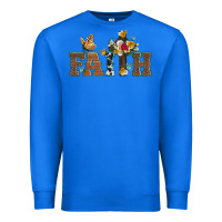 True Royal faith cross and butterfly with sunflower leopard and roses Premium Sweatshirt - Artiststas