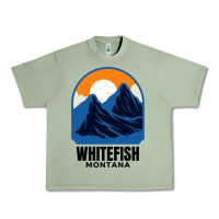 Oil Green Whitefish MT Urban Heavy Tee - minhPixels
