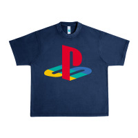 Navy play station Urban Heavy Tee - minhPixels